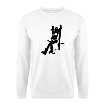 ski girl - Sweat-shirt Unisexe - blanc - Devant