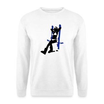ski girl - Sweat-shirt Unisexe - blanc - Devant