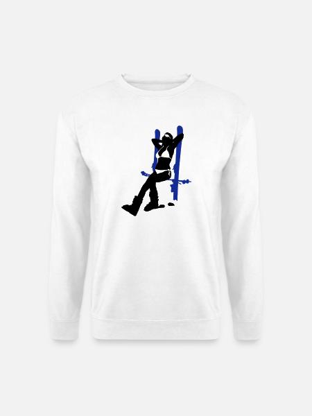 ski girl - Unisex Sweatshirt - white
