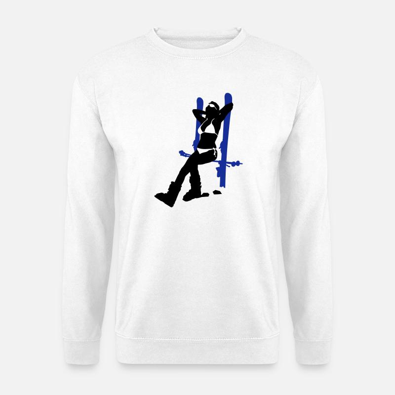 ski girl - Unisex Pullover - Weiß