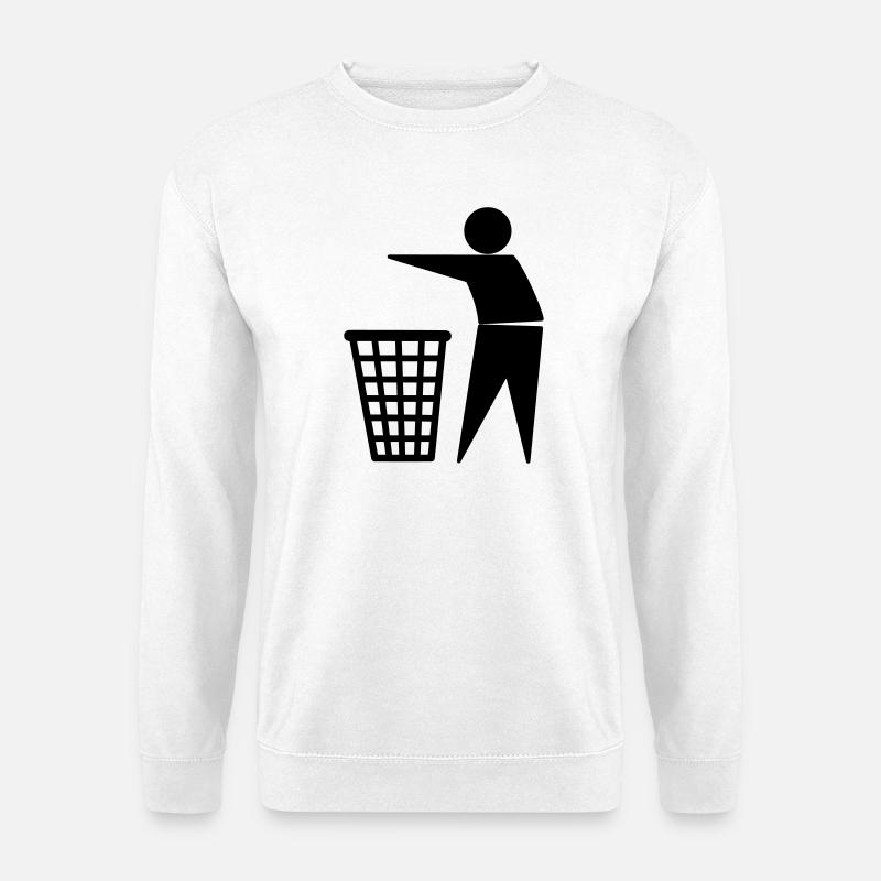 trash - Unisex Pullover - Weiß