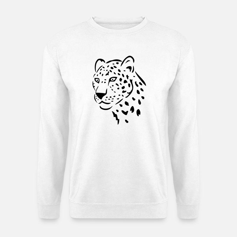 leopard raubkatze - Unisex Pullover - Weiß
