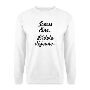 James dîne, l'idole déjeune - Sweat-shirt Unisexe - blanc - Devant