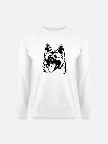 American Akita head - Unisex Sweatshirt - white