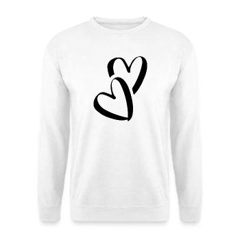 Heart Little hearts Two hearts in love Pocket - Unisex Sweatshirt - white - Front