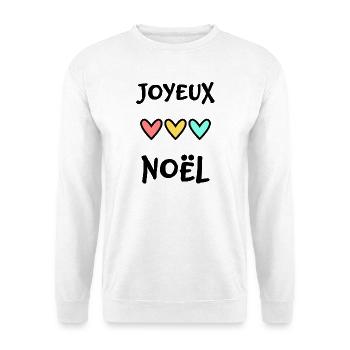 JOYEUX NOËL. NOËL. JOYEUX NOËL. MERRY CHRISTMAS - Sweat-shirt Unisexe - blanc - Devant