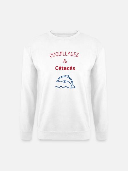 Coquillages et cétacés - Sweat-shirt Unisexe - blanc