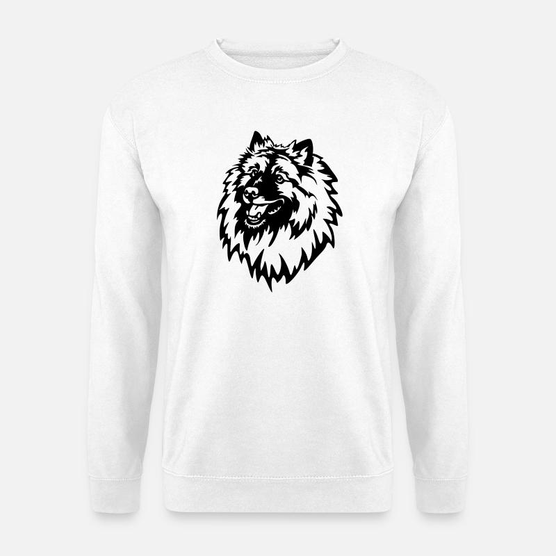 Wolfsspitz Head - Unisex Sweatshirt - white