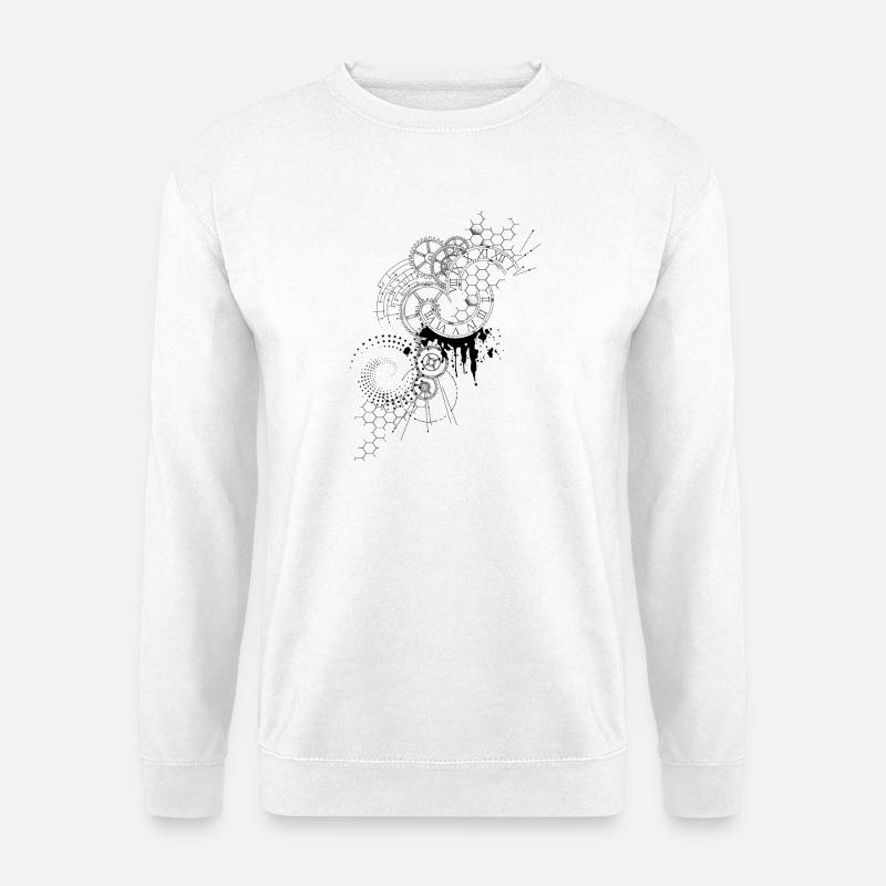 Time Compass Clock Chart - Unisex Sweatshirt - white