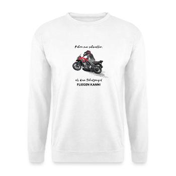 Motorrad Art - Unisex Pullover - Weiß - Vorne