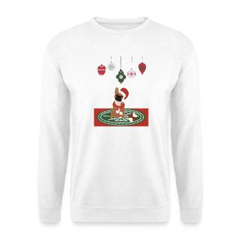 Frenchie Christmas - Christmas Dogs - Unisex Pullover - Weiß - Vorne