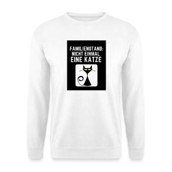 alleinstehend, mann, frau, unverheiratet - Unisex Pullover - Weiß - Vorne - Alina (178cm) & Michal (187cm)