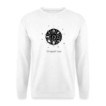 Zodiac sign Leo 001 black - Unisex Sweatshirt - white - Front