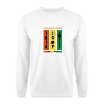 Reggae Ist Mein Weg – TypoBlock - Unisex Pullover - Weiß - Vorne