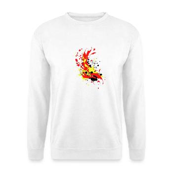 splash bunt farbe muster aufdruck comic style - Unisex Pullover - Weiß - Vorne