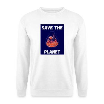 PLANET. TAG DER ERDE. ÖKOLOGIE. GARTEN. BAUM - Unisex Pullover - Weiß - Vorne