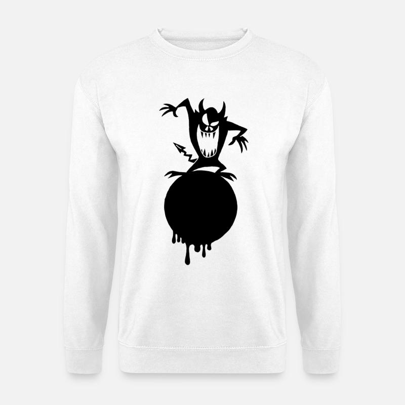 Das Monster auf dem schwarzen Planeten - Unisex Pullover - Weiß