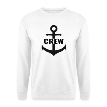 Crew with anchor the team design - Unisex Sweatshirt - white - Front