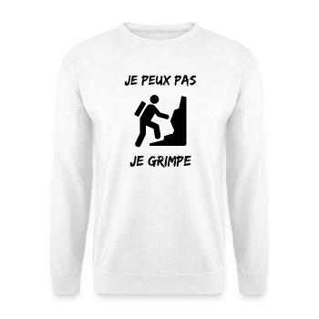 ESCALADE. CLIMB. CLIMBING. ESCALADE. VAN. GRIMPE. - Sweat-shirt Unisexe - blanc - Devant