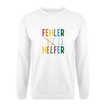 Fehler sind bunte Helfer Schriftzug mehrfarbig - Unisex Pullover - Weiß - Vorne