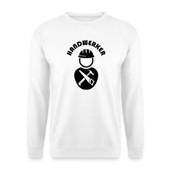 Handwerker Symbol Logo Icon Bauarbeiter Firma Icon - Unisex Pullover - Weiß - Vorne