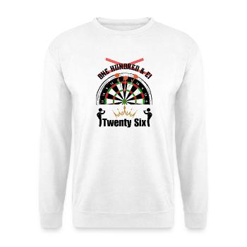 26 est le nouveau 180 - Fléchettes en acier - Sweat-shirt Unisexe - blanc - Devant