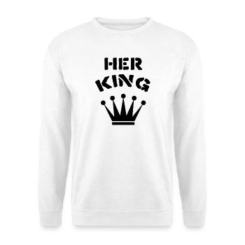 king - Sweat-shirt Unisexe - blanc - Devant