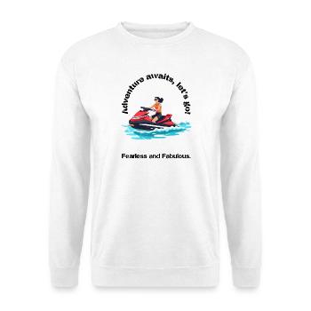 Vibrant Jet Ski Adventure Design - Unisex Sweatshirt - white - Front