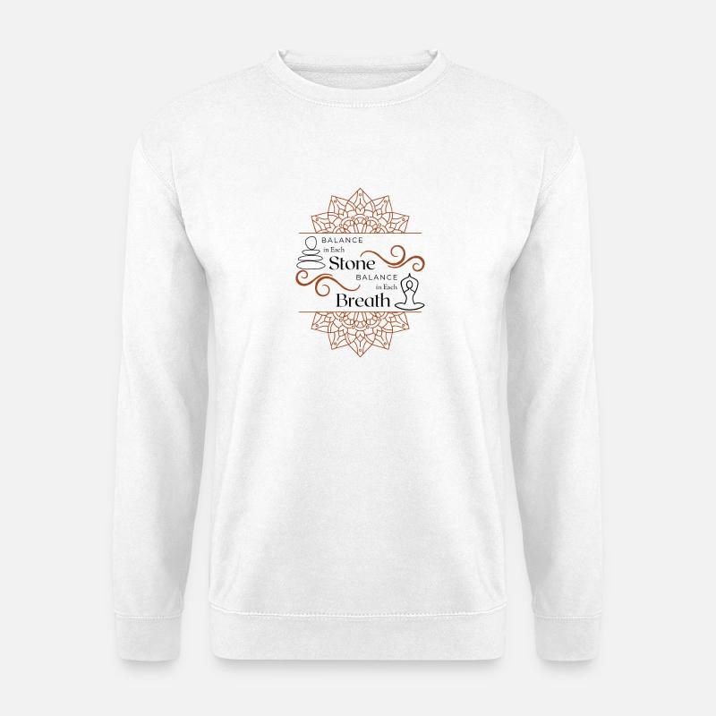 Komplexer Mandala-Wirbelteiler - Unisex Pullover - Weiß