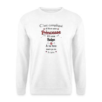 Belgische Prinzessin - Unisex Pullover - Weiß - Vorne