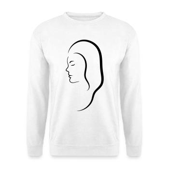Kopf Frau - Unisex Pullover - Weiß - Vorne