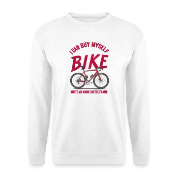 Benutzerdefiniertes Bike Zitat T-Shirt - Unisex Pullover - Weiß - Vorne