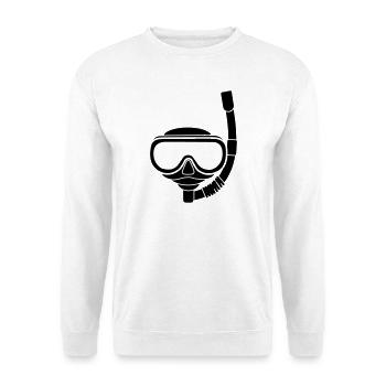 Snorkel mask - Unisex Sweatshirt - white - Front