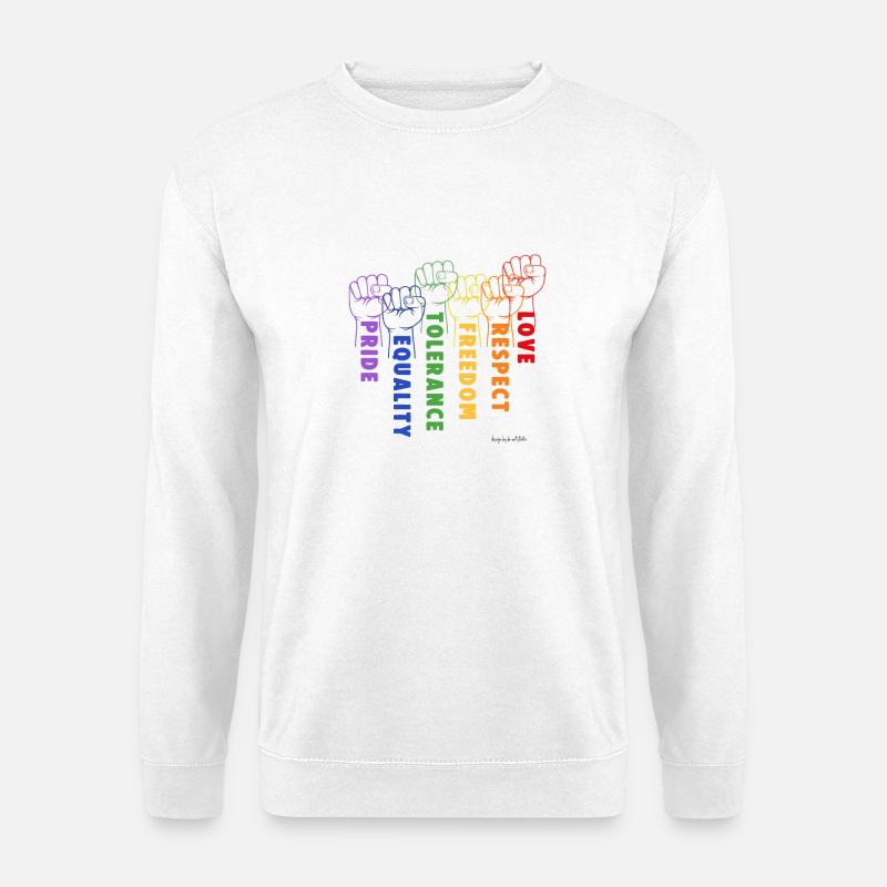 Solidarität und Stolz in den Händen - Unisex Pullover - Weiß