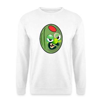 GRÜNE OLIVEN CARTOON PAPRIKA - Unisex Pullover - Weiß - Vorne