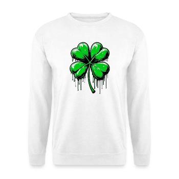 Trèfle à quatre feuilles - Sweat-shirt Unisexe - blanc - Devant