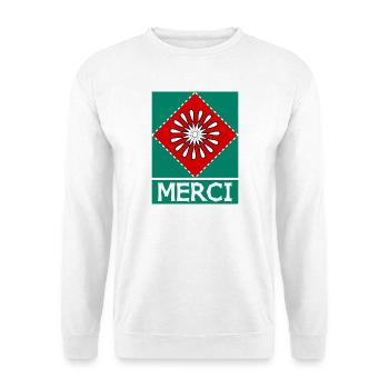 MERCI. MAÎTRESSE. MAÎTRE. MERCI MAÎTRESSE - Sweat-shirt Unisexe - blanc - Devant