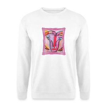 Zodiaque Bélier - Art expressionniste coloré - Sweat-shirt Unisexe - blanc - Devant