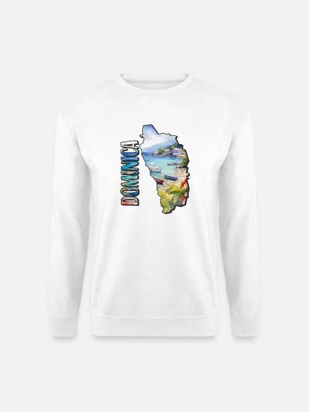 Carte à l’aquarelle Dominique - Sweat-shirt Unisexe - blanc