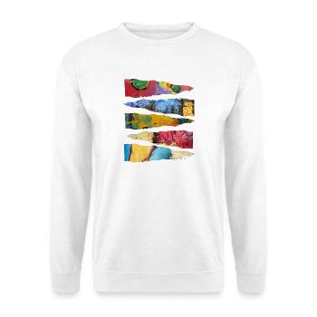 Conception abstraite de couche de peinture colorée - Sweat-shirt Unisexe - blanc - Devant
