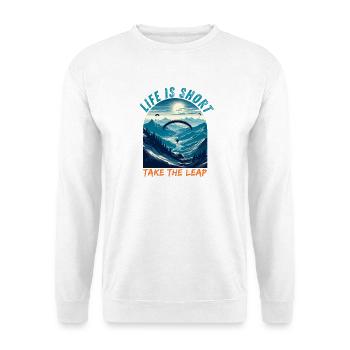 Paraglider over Alpine Mountains - Paraglider Tee - Unisex Sweatshirt - white - Front