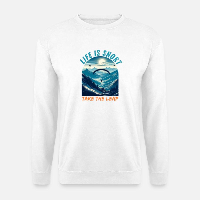 Paraglider over Alpine Mountains - Paraglider Tee - Unisex Sweatshirt - white
