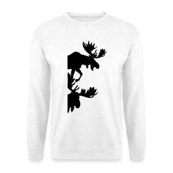 Moose Silhouettes Mosses - Unisex Sweatshirt - white - Front