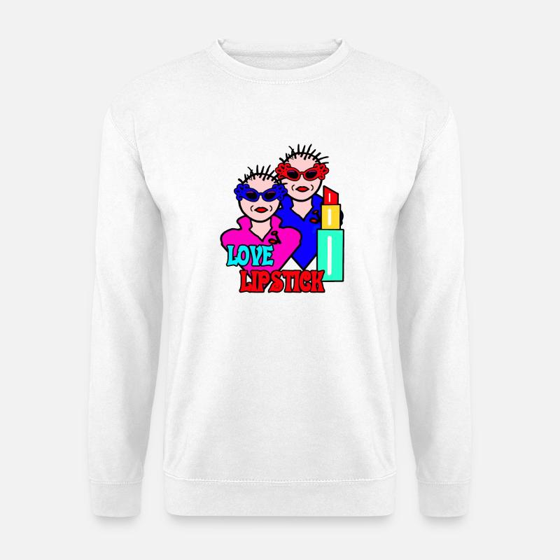 Celebrative Femina mit Lippenstift - Unisex Pullover - Weiß