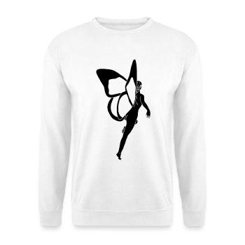 Femme papillon (noir) - Sweat-shirt Unisexe - blanc - Devant
