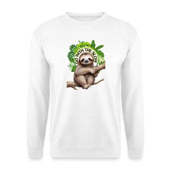 Go with the slow Sloth - Unisex Sweatshirt - white - Front
