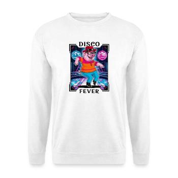 Cooles Disco Schwein - Unisex Pullover - Weiß - Vorne