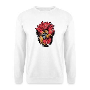 Coq Couleurs Dessin Tatouage Poulets Symbole Logo - Sweat-shirt Unisexe - blanc - Devant