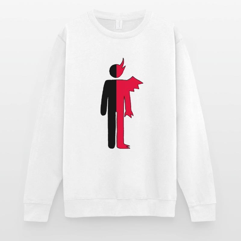 Mann oder Dämon Piktogramm Unisex Pullover