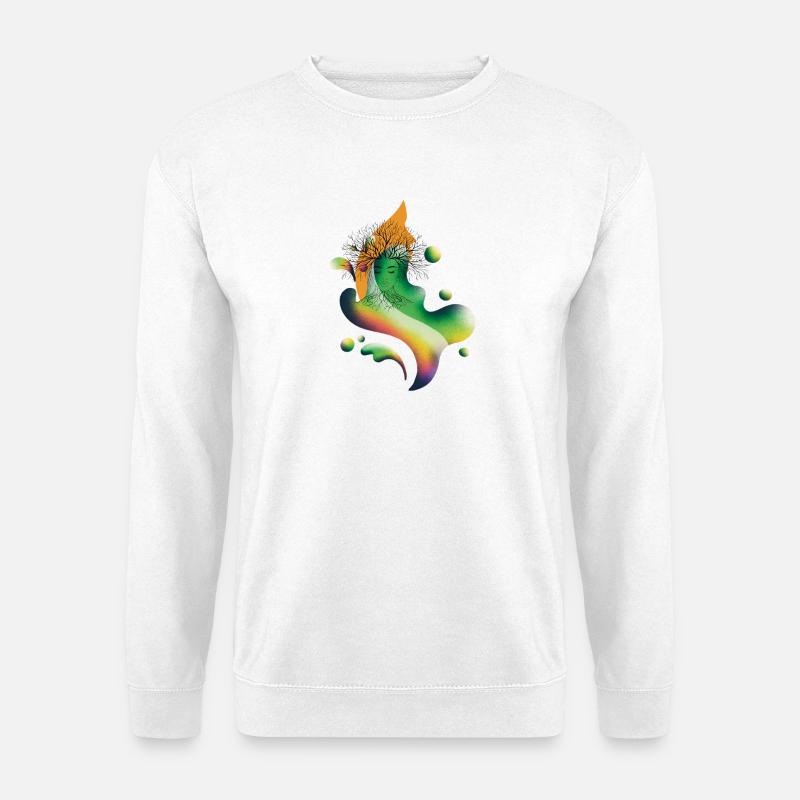 Baumgeist Regenbogenblüte - Unisex Pullover - Weiß